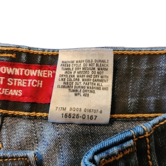 Levi's Nouveau DownTowner blue boot cut stretch denim jean pants - Picture 9 of 9